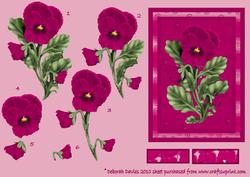 Plum Pansy Decoupage