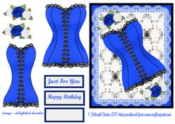 Blue Lacy Corset