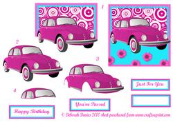 Trendy Pink Beetle Step by Step