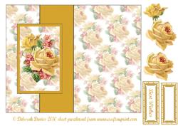 Golden Rose Foldback Card