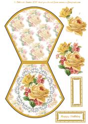 Golden Rose Wobble Card