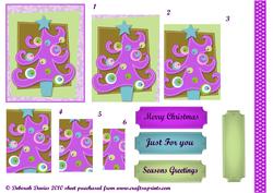 Purple Christmas Tree Pyramage