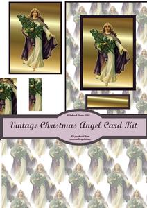 Vintage Christmas Angel Card Kit