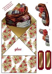 Vintage Christmas Present Diamond Top Card