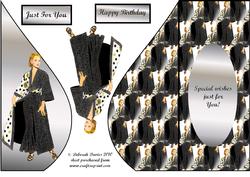 Trendy Lady Teardrop Card