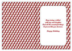 Elegant Lady in Red Insert