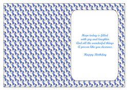 Elegant Lady in Blue Insert