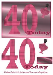 40 Today Female Card