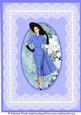 Elegant Lady in Blue A4