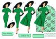 Elegant Lady in Green