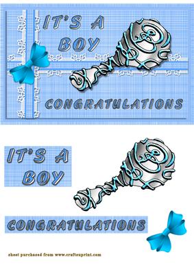 Baby Boy Rattle