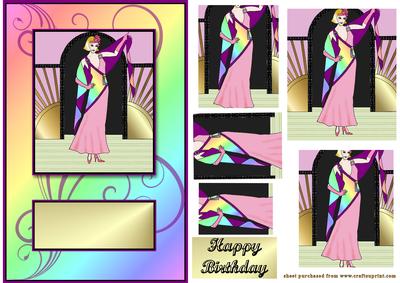 Art Deco Girl with Stole