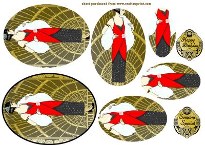 Golden Art Deco Girl