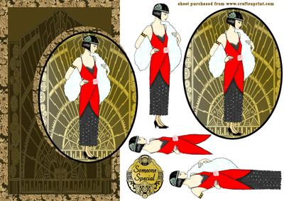 Art Deco Xmas Girl