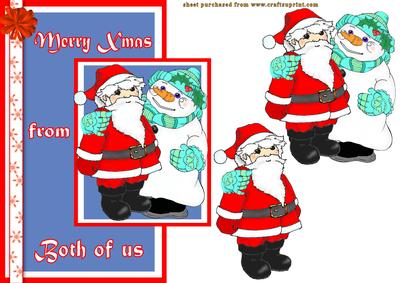 Xmas Wishes from Santa & Snowman