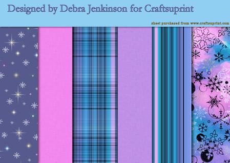 Xmas Papers in Pink and Blue