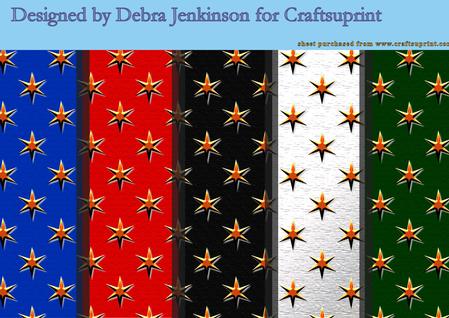 Gold Stars on Linen