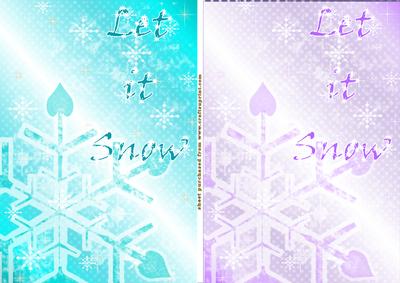 Let It Snow Card Fronts