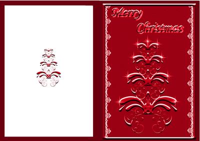 Xmas Tree Flourish in Red