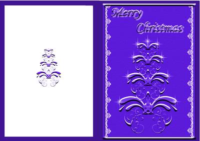 Xmas Tree Flourish in Blue