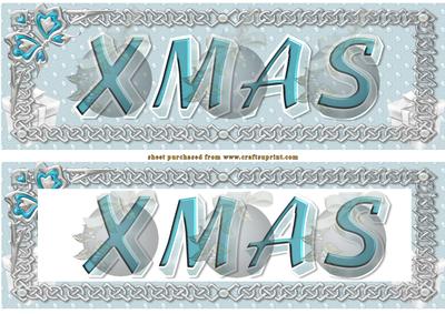 Xmas Word in Pale Blue