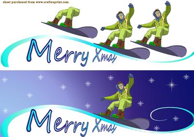 Xmas Snowboarder