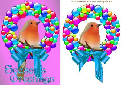 Little Robin on Pinky Lilac Background