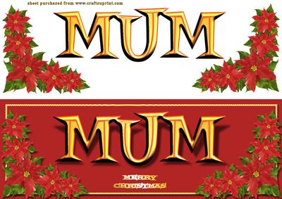 Mum Word Card in Gold