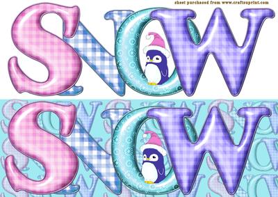 Snow Word with Penquin