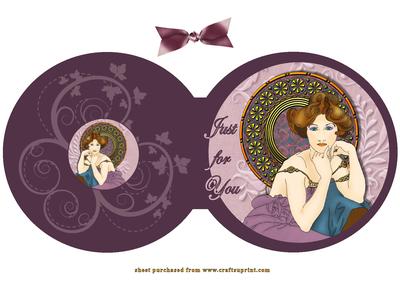 Art Nouveau Girl Cut and Fold
