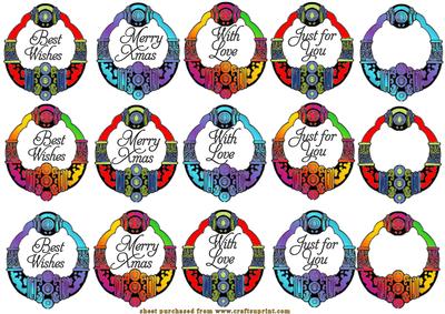 Colourful Gift Tages