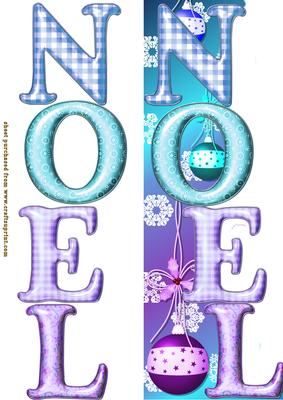 Noel and Baubles Word Card