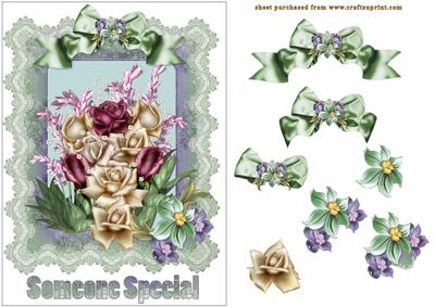 Lace Framed Bouquet