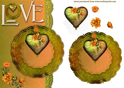 Metallic Love Heart