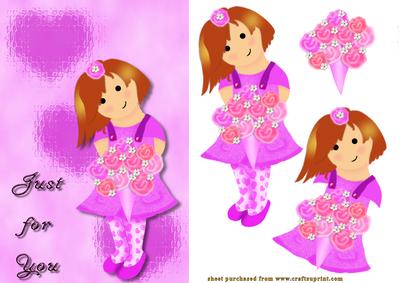 Little Girl with Bouquet