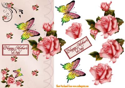 Rosebuds and Butterflies for Mum