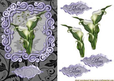 Lilac Framed Lilies