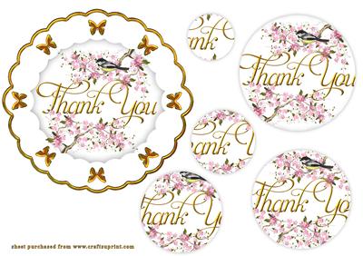 Spring Blossom Plare Shaped Card