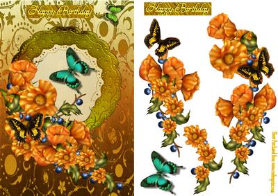 Flowers and Butterfly Birthday