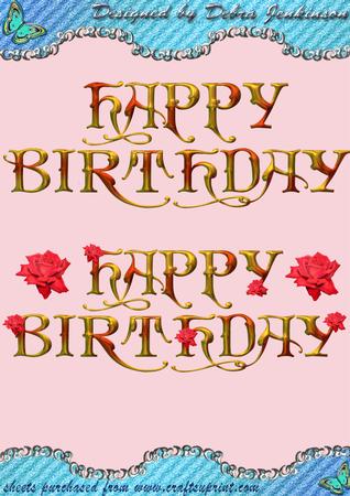 Golden Rose Happy Birthday