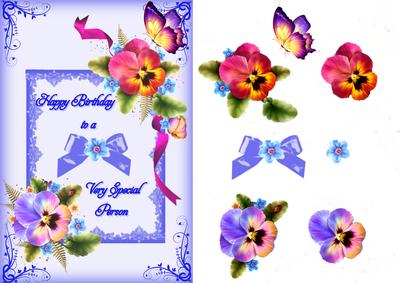 Birthday Pansies
