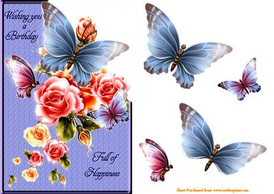 Shower of Roses and Butterflies