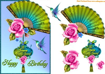 Humming Bird and Roses