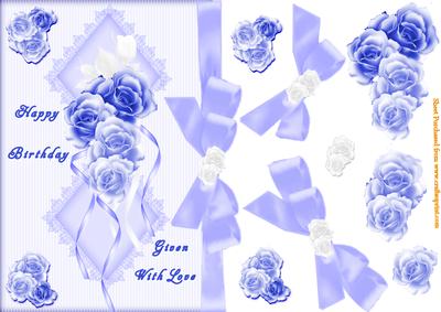 Blue Birthday Roses
