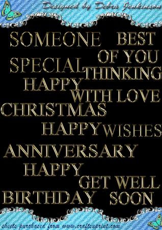 Gold Metallic Sentiments