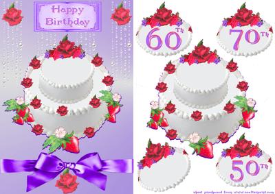 Birthday Cake 50. 60. 70