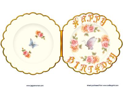Roses Birthday Plate