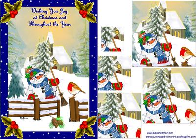 Snowman and Robin