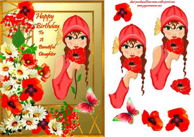 Spring Daisies and Poppies