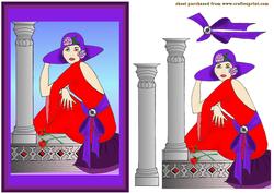 Art Deco Girl on Wall